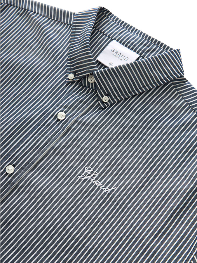 Grand Blair Poplin Long Sleeve Buttondown Shirt Fall 2026 | NAVY