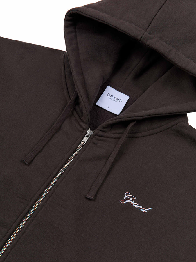 Grand Zip Script Hoodie Fall 2026 | ESPRESSO