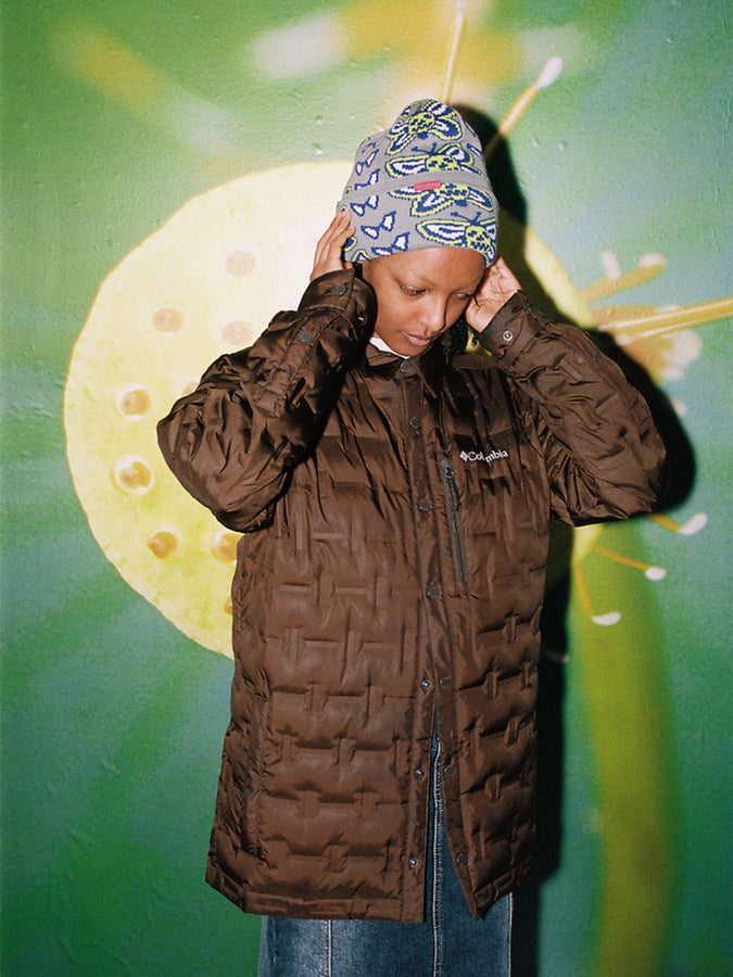 Corduroy Skullfly Beanie | STONE GREY