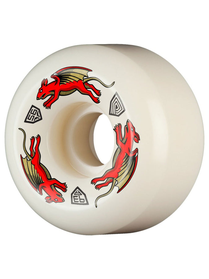 Powell Dragon Formula Nano Rat AV6 93A 56mm Skateboard Wheels | NATURAL