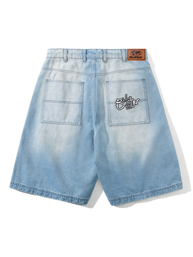 Butter Goods Scribble Shorts Fall 2025 | FADED LIGHT BLUE