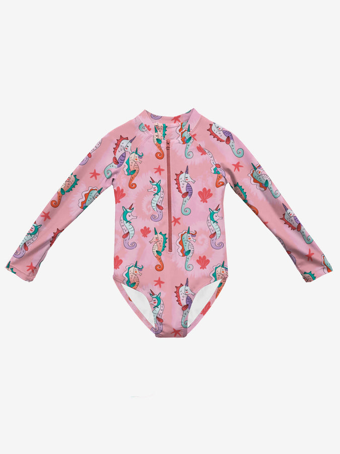 Headster Seahorse Dreams One Piece Rashguard (Kids 2-14) Spring 2026 | SMART PINK