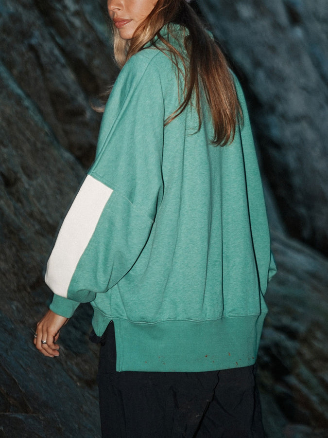 Notice The Reckless Seaweed Long Sleeve Polo Spring 2026 | SEAWEED/CREAM