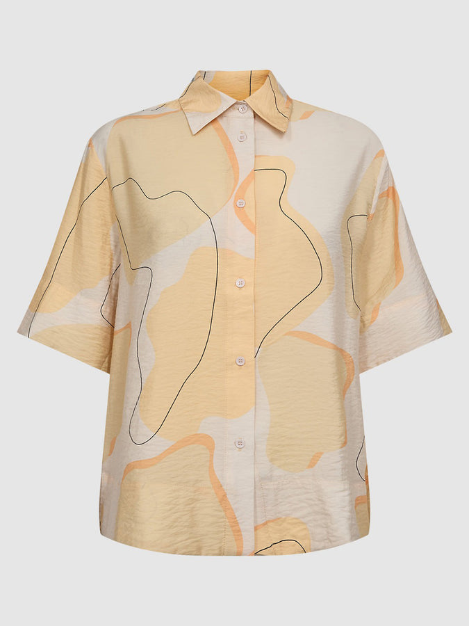Minimum Seliana Short Sleeve Buttondown Shirt Summer 2024 | PEACH COBBLER (1231)