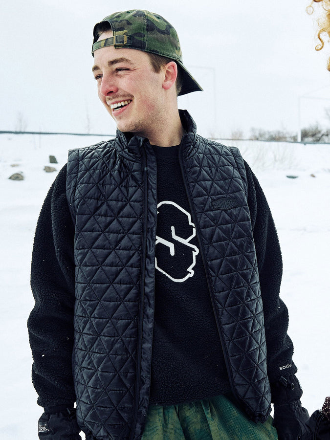 Souvenir Sherpa Crewneck Sweatshirt Winter 2026 | BLACK