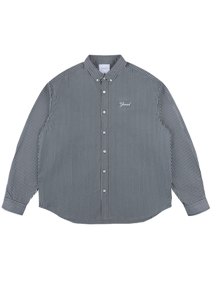 Grand Blair Poplin Long Sleeve Buttondown Shirt Fall 2026 | NAVY