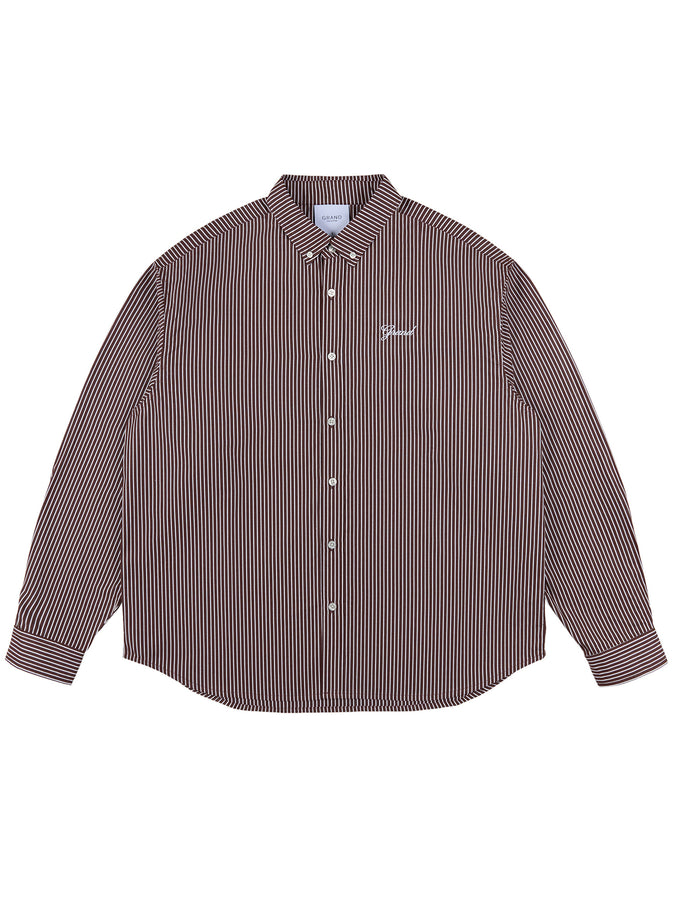 Grand Blair Poplin Long Sleeve Buttondown Shirt Fall 2026 | ESPRESSO