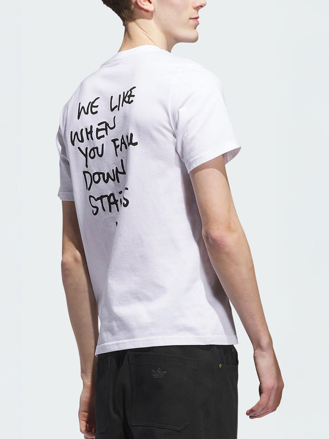 Adidas Skate Shmoofoil Stairs White/Noir T-Shirt Fall 2025 | WHITE/BLACK