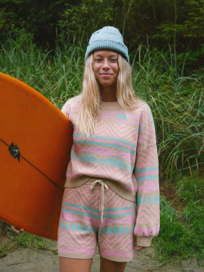 Notice The Reckless Paradise Island Sweater Summer 2026 | SAND/CORAL/AQUA/BUBBLEGUM