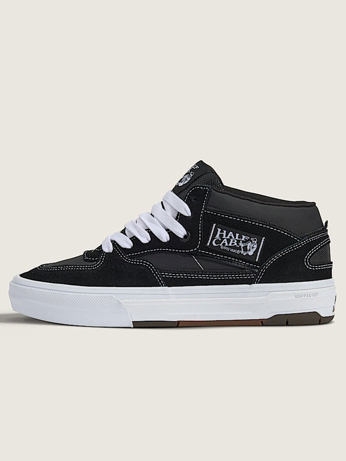 Vans Skate Half Cab Wafflecup Black/White Shoes | BLACK/WHITE (BA2)