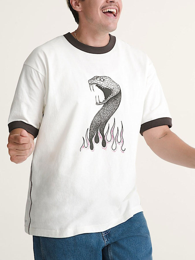 Vans Skate Mike G Snake Flame Ringer T-Shirt Holiday 2025 | MARSHMALLOW (FS8)