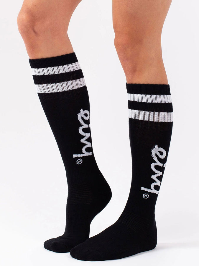 Snow Cheerleader Wool Black Socks | BLACK