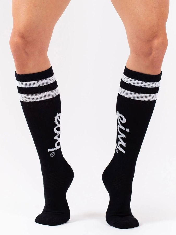 Snow Cheerleader Wool Black Socks | BLACK
