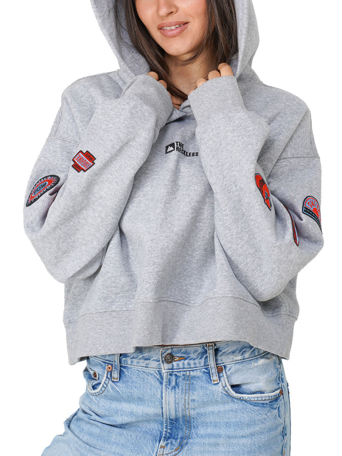 Notice The Reckless Ski Trip Cropped Hoodie Holiday 2026 | ATHLETIC GREY