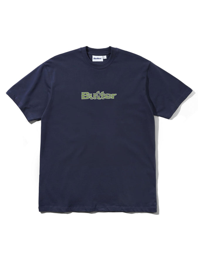 Butter Goods Smashed Logo T-Shirt Spring 2026 | NAVY