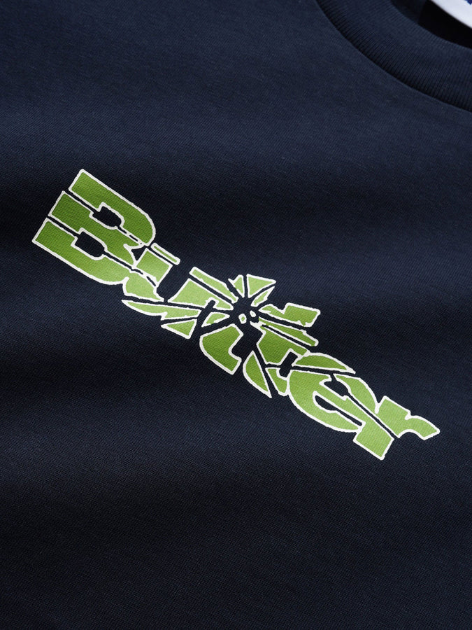 Butter Goods Smashed Logo T-Shirt Spring 2026 | NAVY