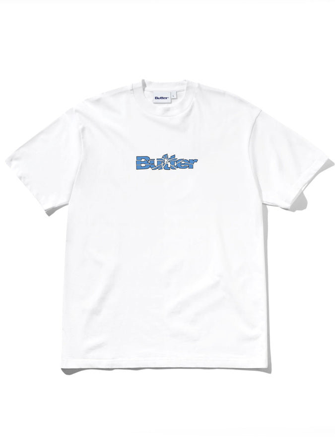 Butter Goods Smashed Logo T-Shirt Spring 2026 | WHITE