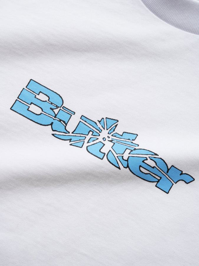 Butter Goods Smashed Logo T-Shirt Spring 2026 | WHITE