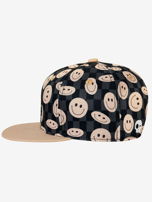 Headster Smiley Snapblack Black Hat