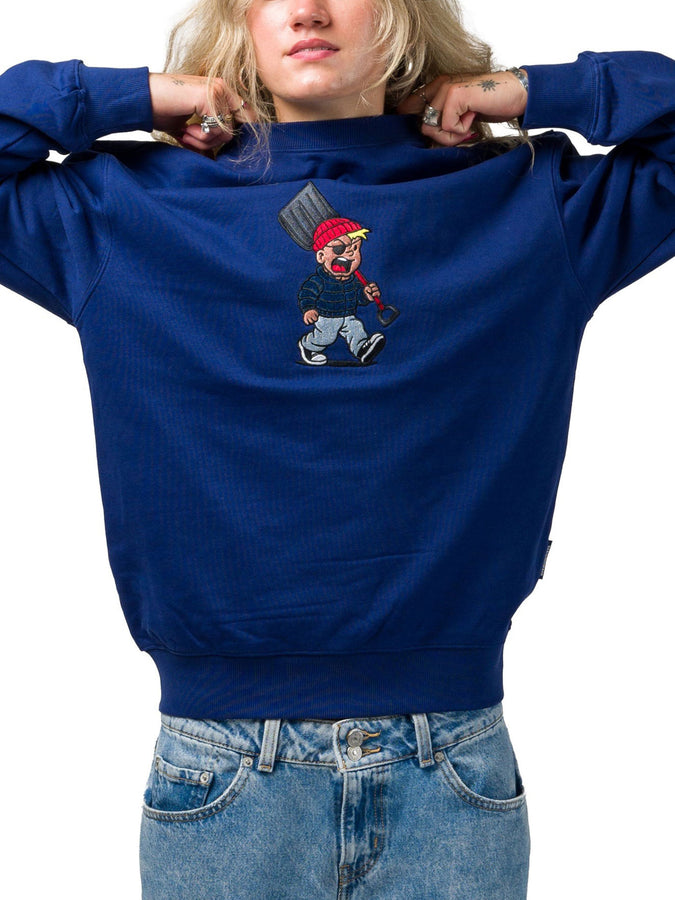 Souvenir Snowboard Joe Crewneck Sweatshirt Fall 2026 | PETROL BLUE