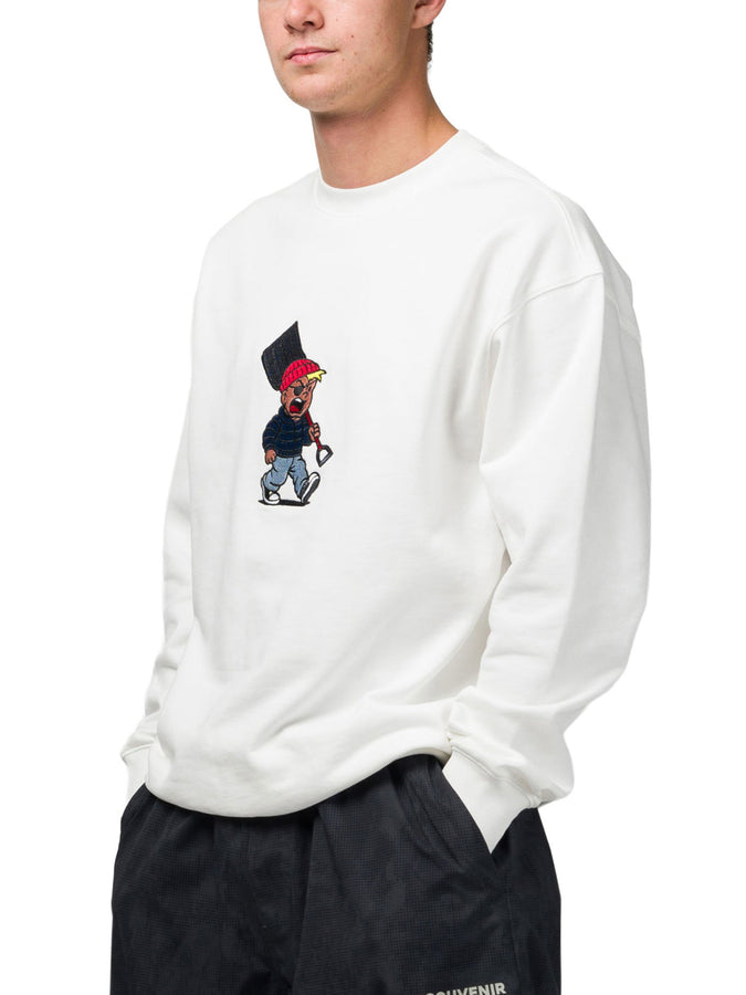 Souvenir Snowboard Joe Crewneck Sweatshirt Fall 2026 | WHITE