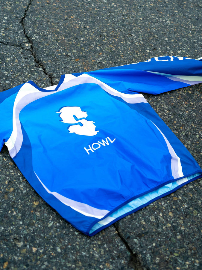 Souvenir x Howl Windproof Motto Jersey T-Shirt Winter 2026 | BLUE