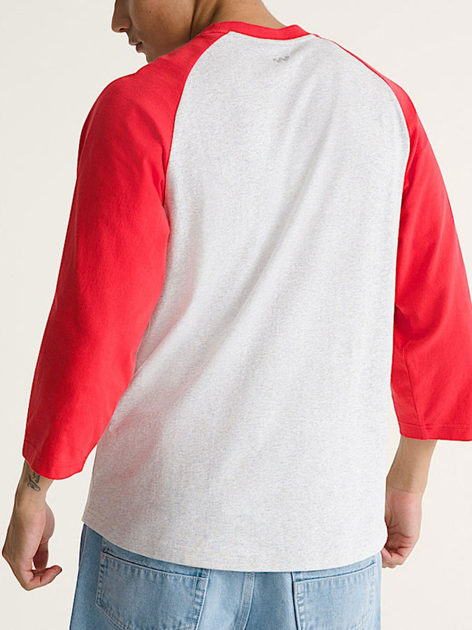 Vans Standard Raglan 3/4 Sleeve T-Shirt Spring 2026 | CRIMSON HAZE/ASH HEATHER (H1H)