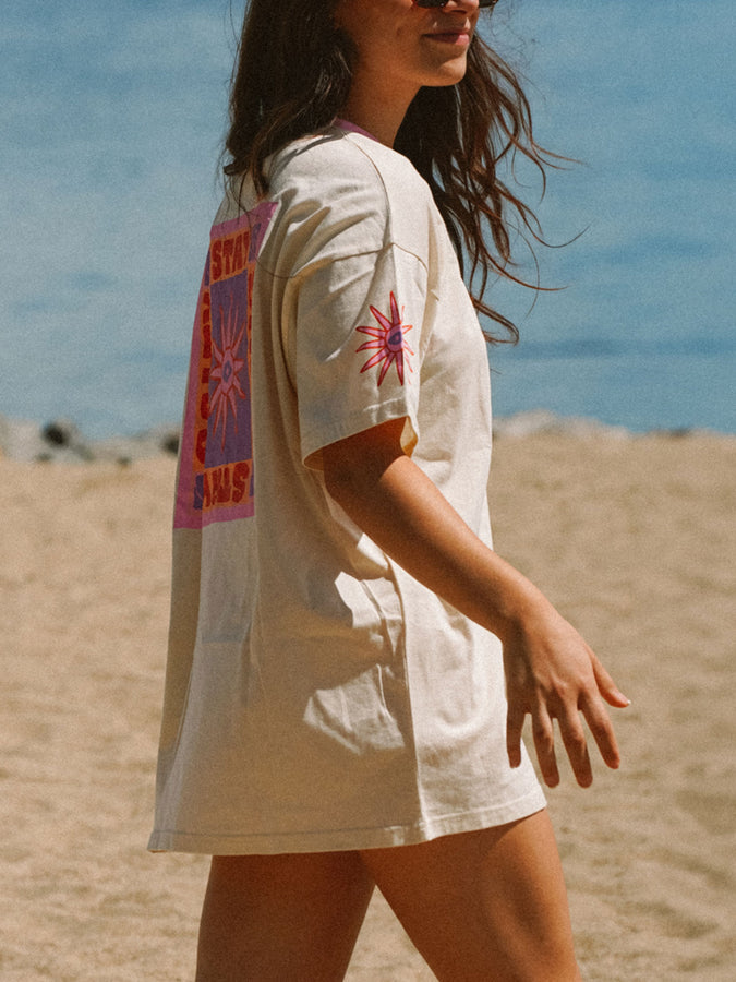 Notice The Reckless Stay Salty Oversized T-Shirt Summer 2026 | IVORY
