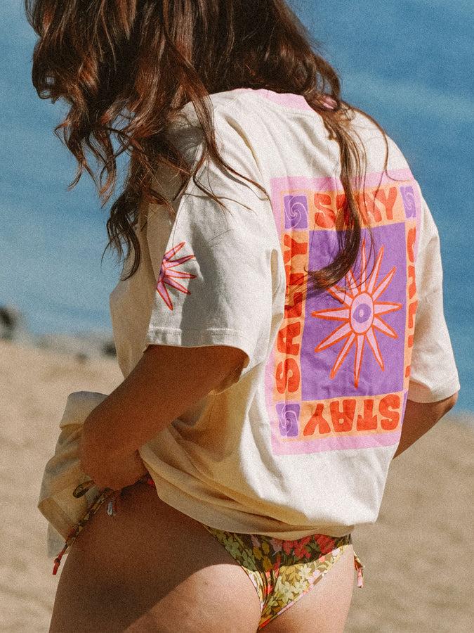 Notice The Reckless Stay Salty Oversized T-Shirt Summer 2026 | IVORY