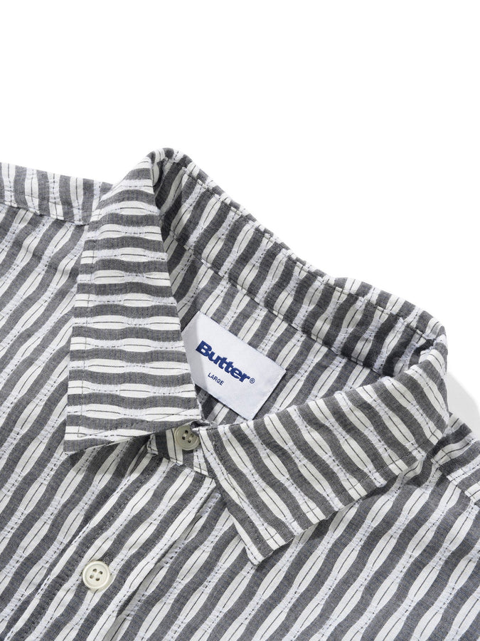 Butter Goods Stitch Long Sleeve Buttondown Shirt Spring 2026 | GREY