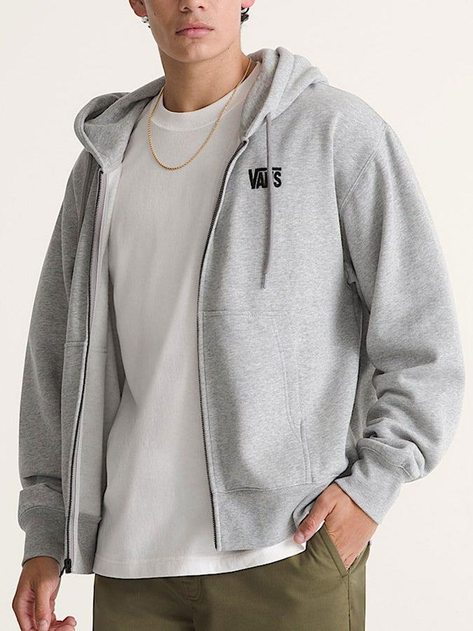 Vans Stretch Logo Zip Hoodie Spring 2026 | CEMENT HEATHER (02F)