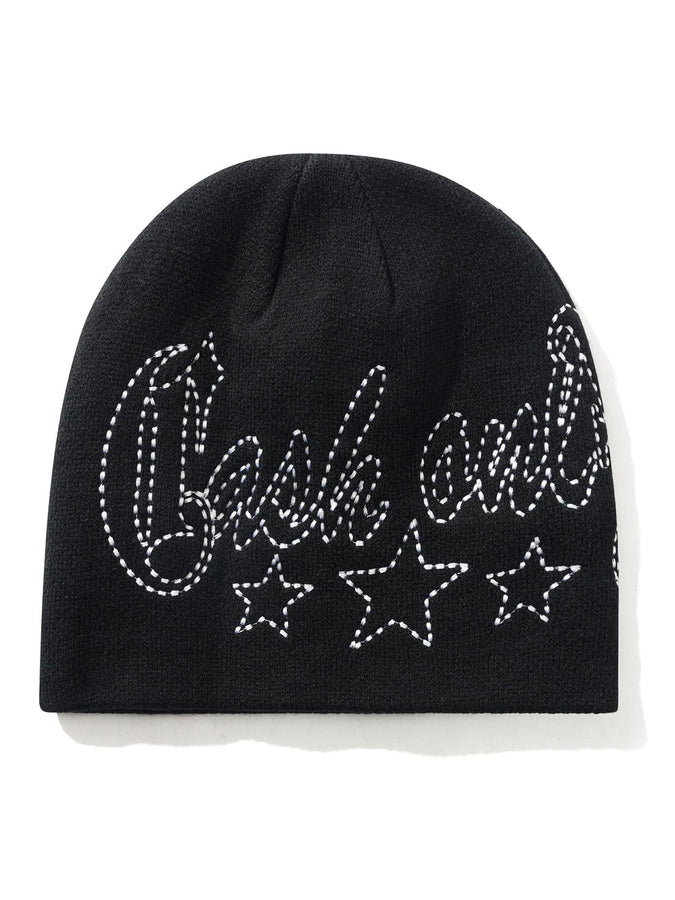 Cash Only Strip Skull Beanie | BLACK