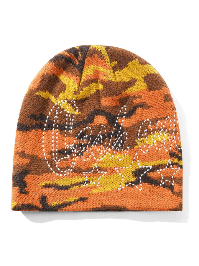 Cash Only Strip Skull Beanie | FALL CAMO