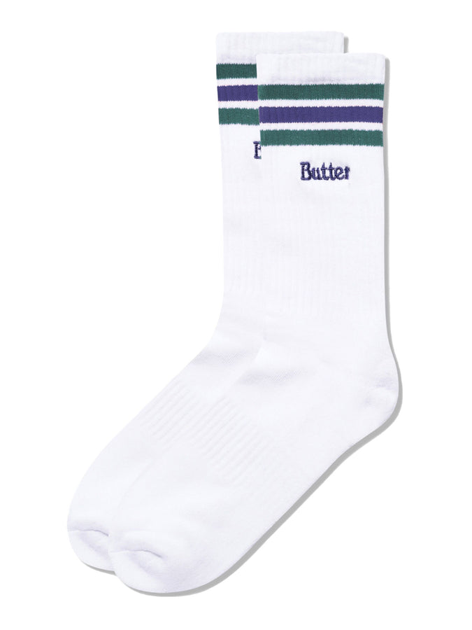 Butter Goods Stripe Socks Fall 2026 | WHITE