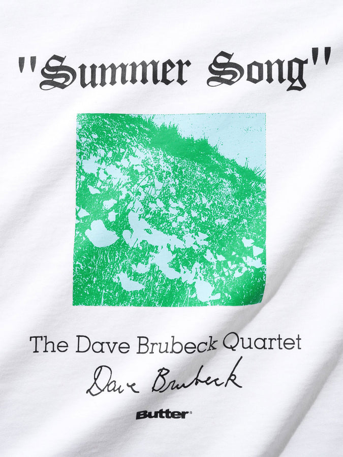 Butter Goods Summer Song T-Shirt Spring 2026 | WHITE