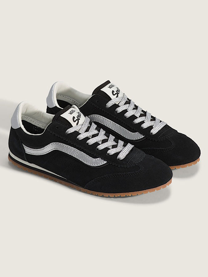 Vans Super Lowpro Suede Black/Silver Shoes Holiday 2025 | SUEDE BLACK/SILVER (YG4)