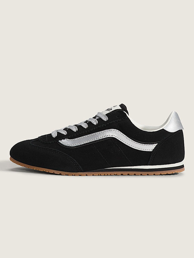 Vans Super Lowpro Suede Black/Silver Shoes Holiday 2025 | SUEDE BLACK/SILVER (YG4)