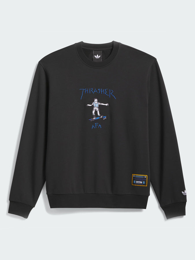 Adidas x Thrasher Argentina Crewneck Sweatshirt Summer 2026 | BLACK