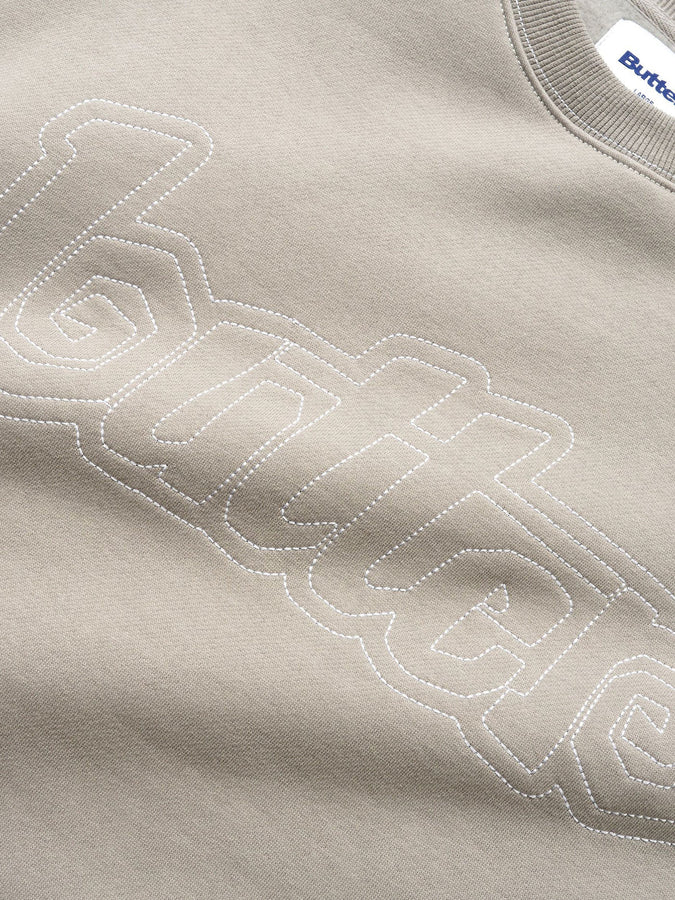 Butter Goods Swirl Crewneck Sweatshirt Fall 2025 | GREY