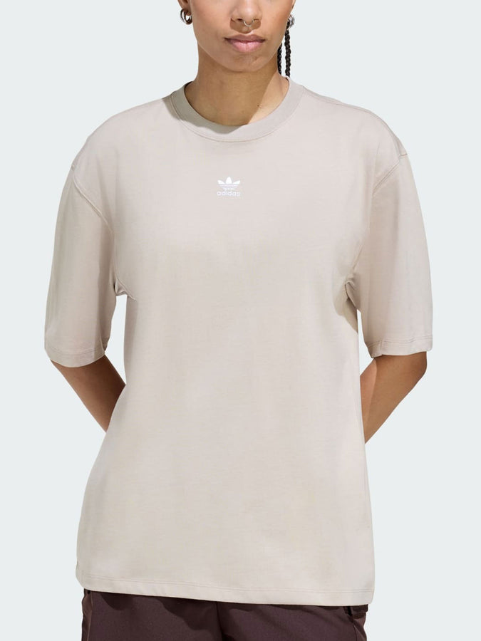 Adidas Essentials Boyfriend Stone Khaki T-Shirt Spring 2026 | STONE KHAKI