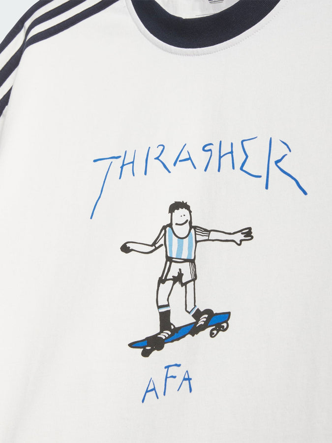 Adidas x Thrasher Argentina Gonz Ringer T-Shirt Summer 2026 | CORE WHITE