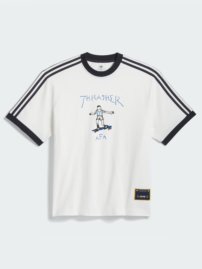 Adidas x Thrasher Argentina Gonz Ringer T-Shirt Summer 2026 | CORE WHITE