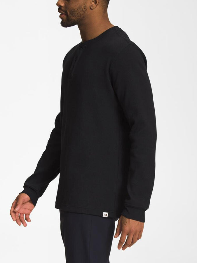The North Face Waffle Henley Long Sleeve T-Shirt Spring 2026 | TNF BLACK (JK3)