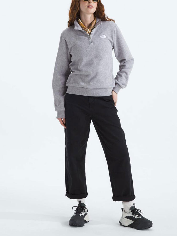 TNF Evolution Simple Dome 1/4 Zip Sweatshirt Spring 2026 | TNF PALE GREY HEATHER (CQO)
