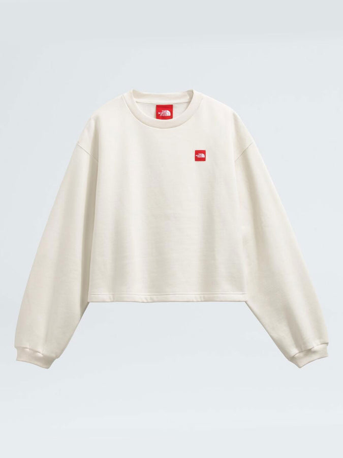 TNF Red Box Crewneck Sweatshirt | WHITE DUNE (QLI)