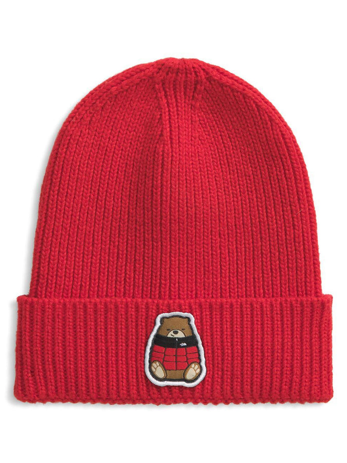 TNF Logo Box Cuffed Beanie | TNF RED/NUPTSE BEAR (FPI)