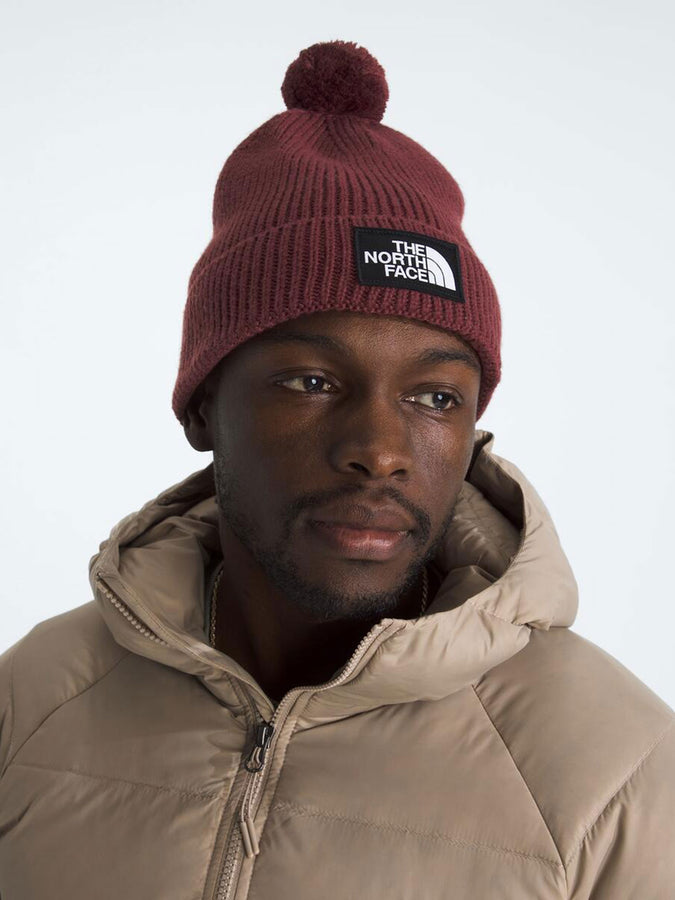 TNF Logo Box Pom Beanie | SUMAC (0VO)
