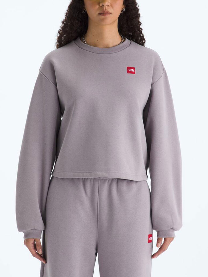 TNF Red Box Crewneck Sweatshirt Spring 2026 | TRANSCENDENT GREY (G7O)