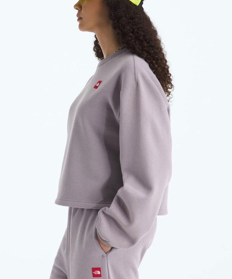 TNF Red Box Crewneck Sweatshirt Spring 2026 | TRANSCENDENT GREY (G7O)