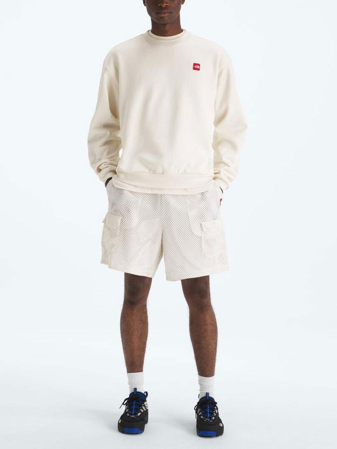 TNF Red Box Crewneck Sweatshirt Spring 2026 | WHITE DUNE (QLI)